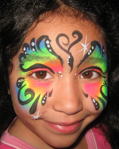 rainbow butterfly 60 Extraordinary Face Painting