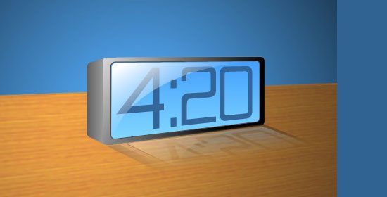 3D Blue LCD Alarm Clock