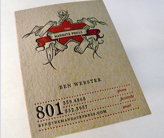 letterpressdesigns38 65 Stunning Visiting Cards Printed Letterpress Designs