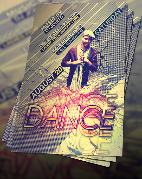 free psd dance flyer by flyerstars d486ixy Great Set of Free PSD Flyer Templates
