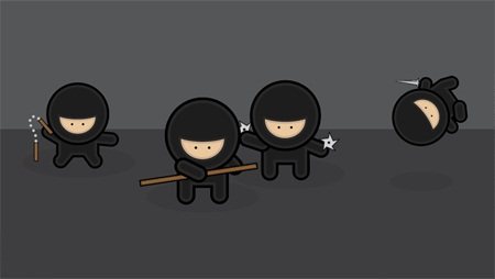 Illustrator Tutorial – Create a Gang of Vector Ninjas