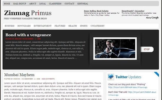 Zinmag Primus theme