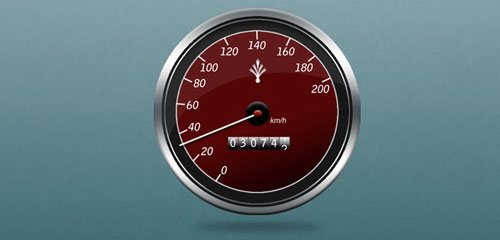 Create a Speed Gauge and Watch Icon - screen shot.