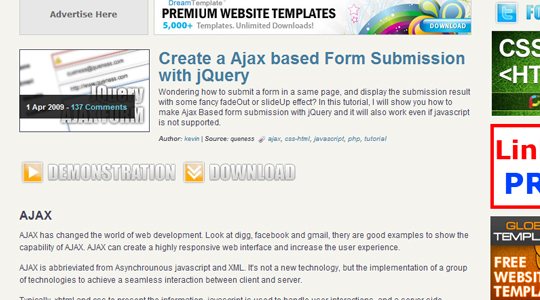 Ajax Submission Form