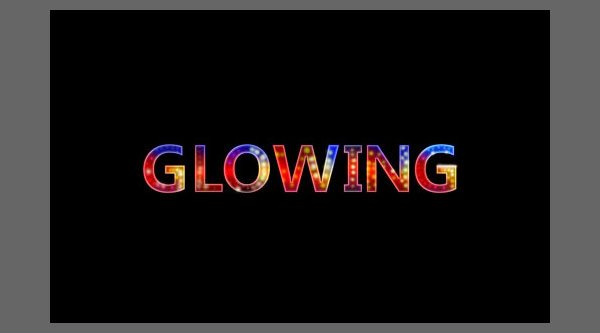 How to make colourful glowing neon text effect