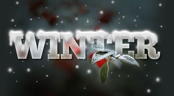 Design a Wintry Text Effect with Icicles and Snow