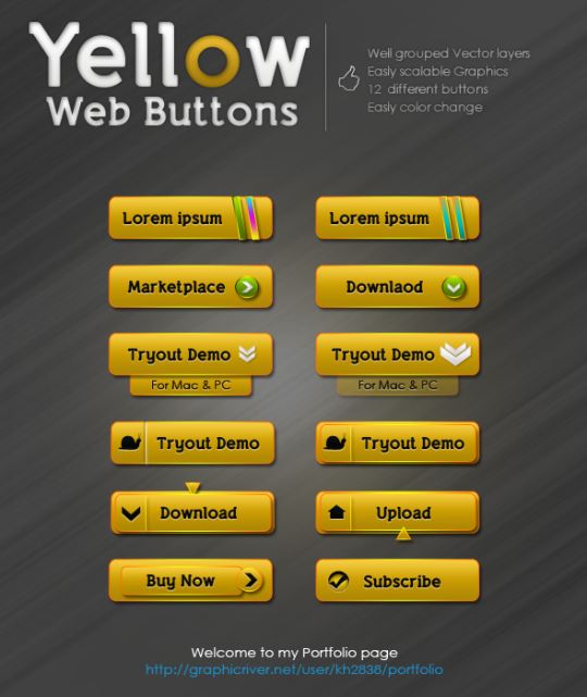 80 Prefect Downloadable Photoshop Web Buttons - Designs Mag