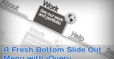 A Fresh Bottom Slide Out Menu with jQuery