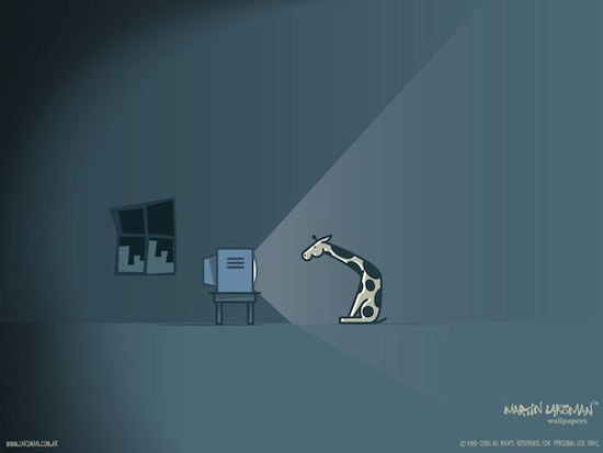 bored giraffe Striking Cartoon Wallpapers to Customize Your Desktop