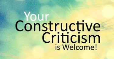 constructive criticism
