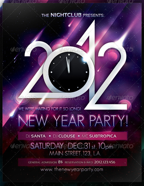 2012 Party Flyer Poster