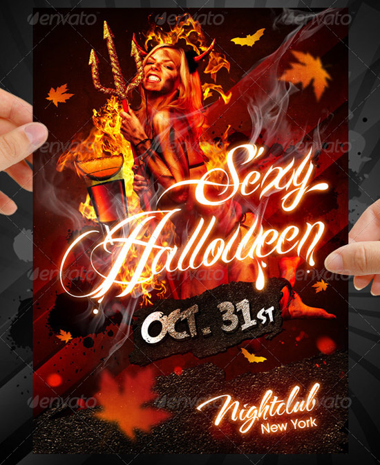 Sexy Halloween Party Flyer Template