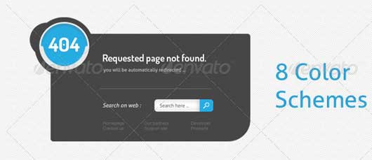 Colorful Error Page 404 Error Design Resources to Get More Attention