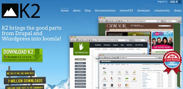 Killer Joomla Components and Their Features 2 K2