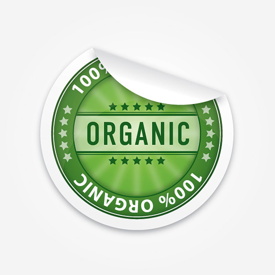 Organic Sticker Vector Graphic