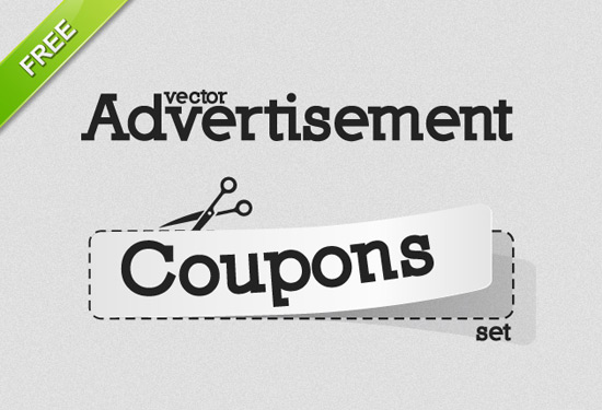 Free Vector Blank White Advertising Coupon
