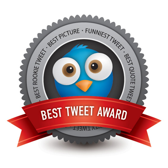 Best Tweet Award Vector Graphic
