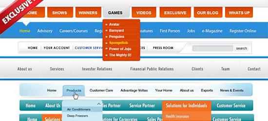 14 Free Custom Web Navigation Menu PSD Template 20 Excellent PSD Design Files for Designers