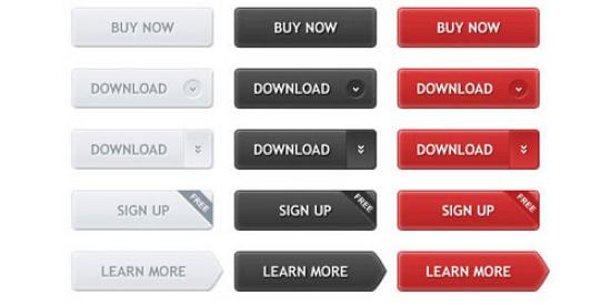 36 Free Web Buttons Collection 39 Excellent PSD Design Files for Designers