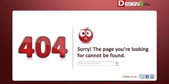 Fresh 404 Error Template 1 Excellent PSD Design Files for Designers