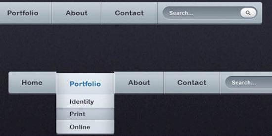Horizontal Dropdown Menu Bar 41 Excellent PSD Design Files for Designers