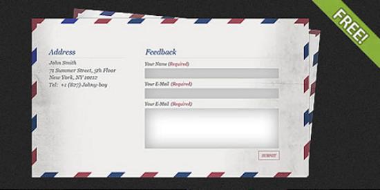 Mail Feedback Form 15 Excellent PSD Design Files for Designers
