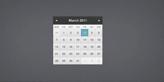 Pretty Little Calendar PSD 97 Excellent PSD Design Files for Designers