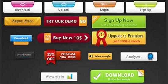 free psd web button 106 Excellent PSD Design Files for Designers