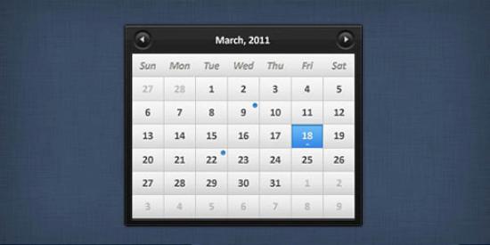 Excellent PSD Design Files for Designers sleek calendar psd 105 Excellent PSD Design Files for Designers