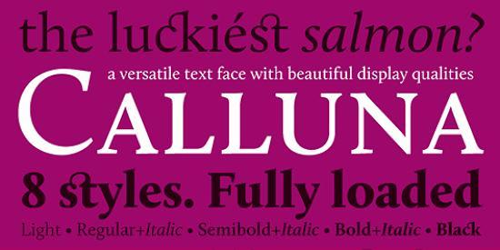 calluna Free Fonts for Developer and Designers