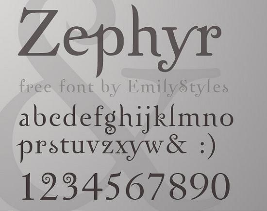zephyr free high quality font web design Free Fonts for Developer and Designers