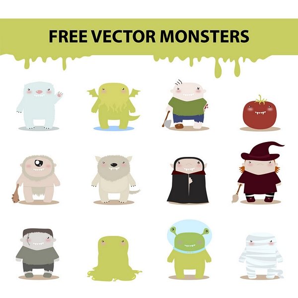 Free Vector Monsters