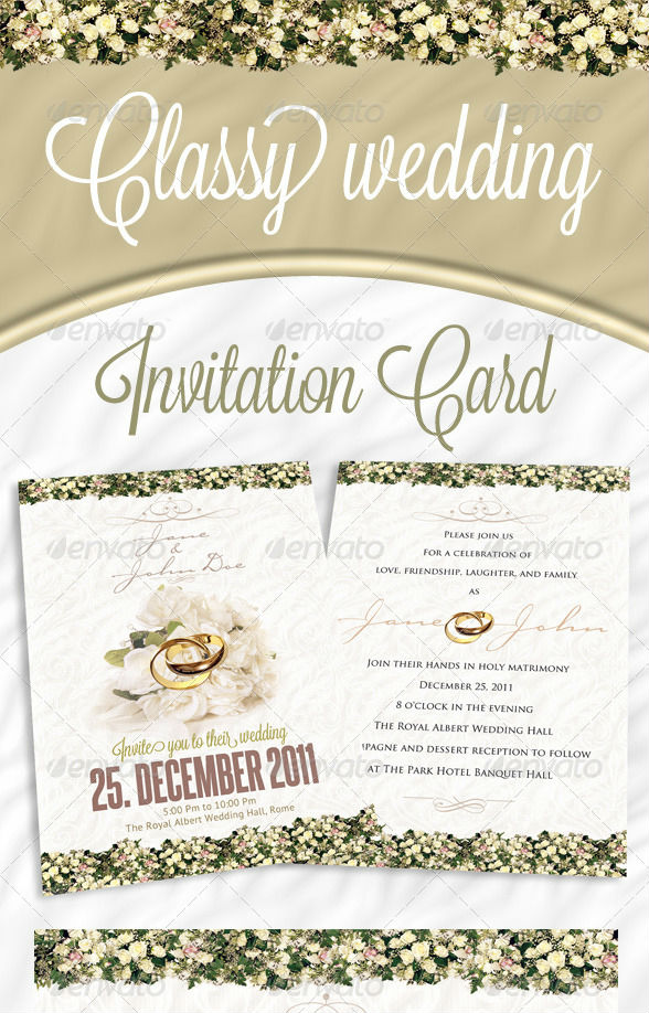 Classy Wedding Invitations
