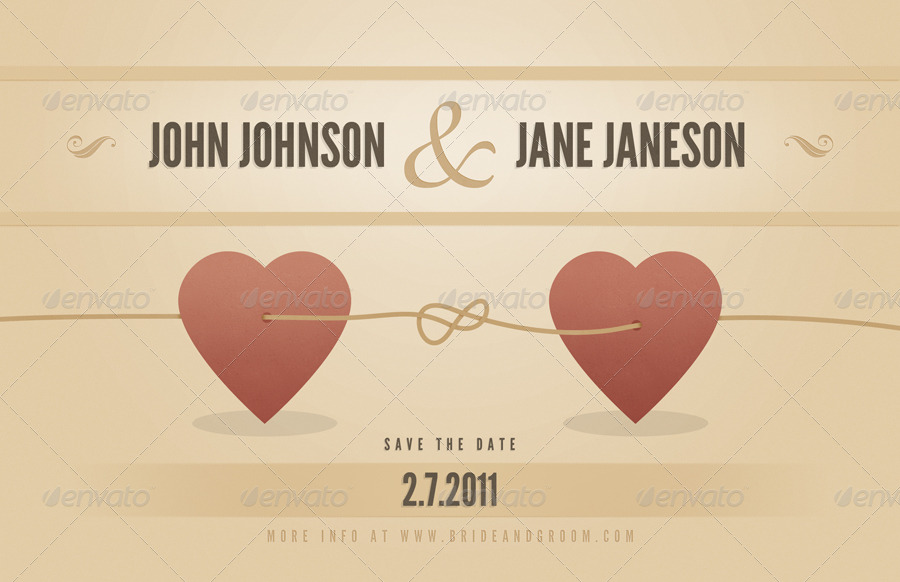 Vintage Wedding Announcement Template