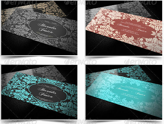 Vintage wedding invitations