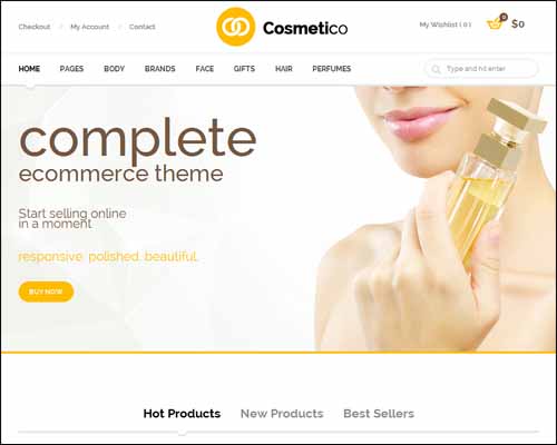 cosmetico responsive ecommerce wordpress theme