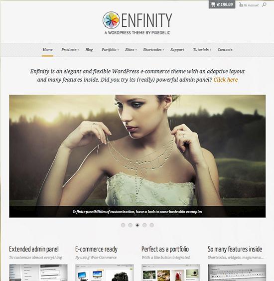 enfinity woocommerce theme A Perfect Solution for Online shop using WordPress Themes