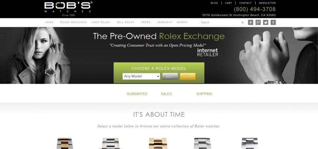 Bob's Watches - eCommerce Website