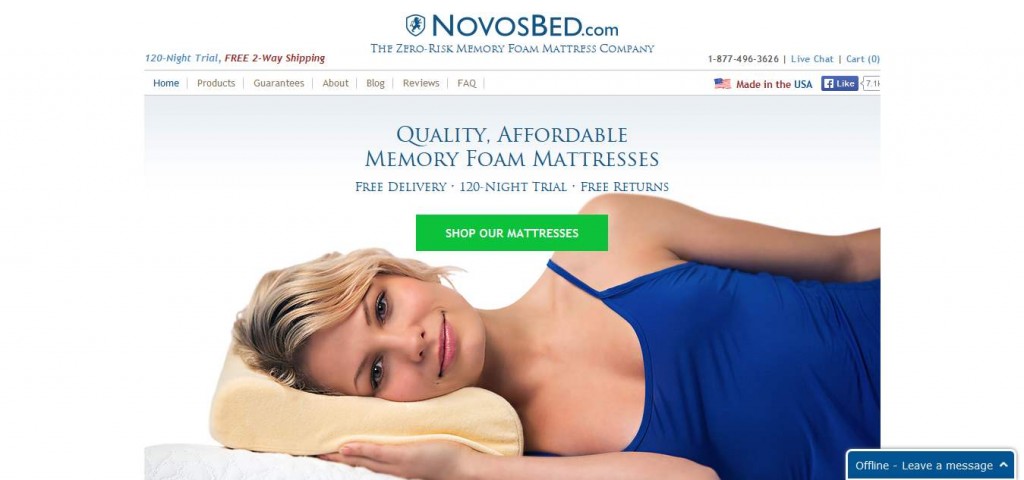 NovosBED - eCommerce Website