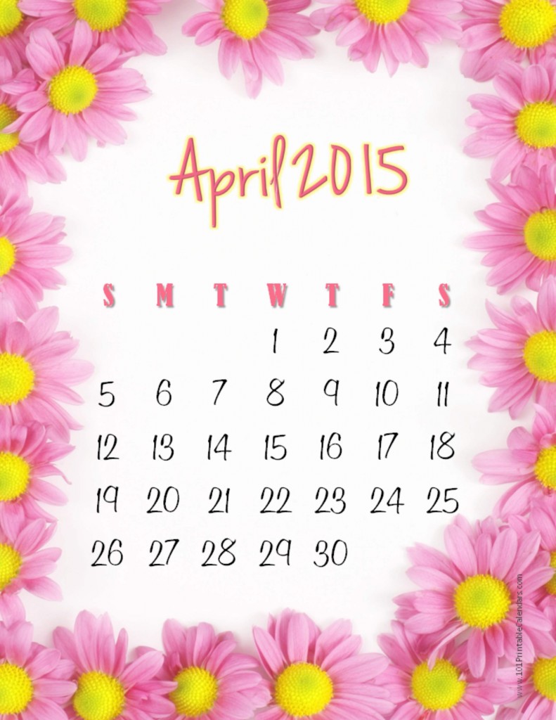 Amazing Calendar for Year 2015 Designs 3 april-2015-calendar-6