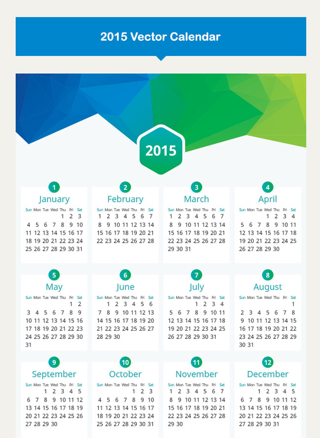 flat-calendar-2015-vector
