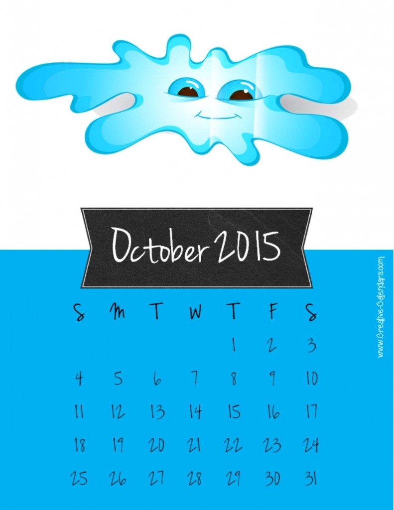 Amazing Calendar for Year 2015 Designs 2 october2015calendar