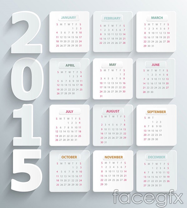 simple-2015-calendar-vector