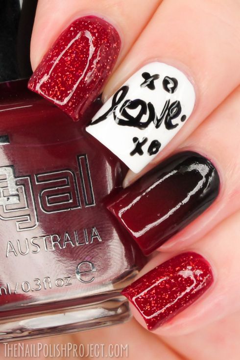 60 Incredible Valentine's Day Nail Art Designs 15 Valentine-Day-Nail-Art-14