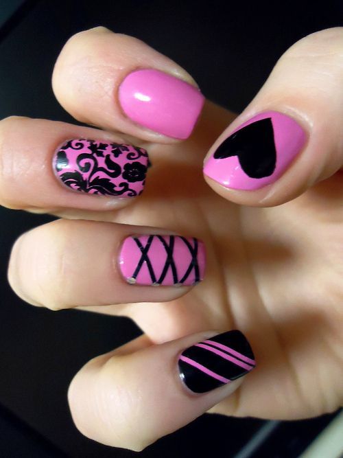 60 Incredible Valentine's Day Nail Art Designs 47 Valentine-Day-Nail-Art-4