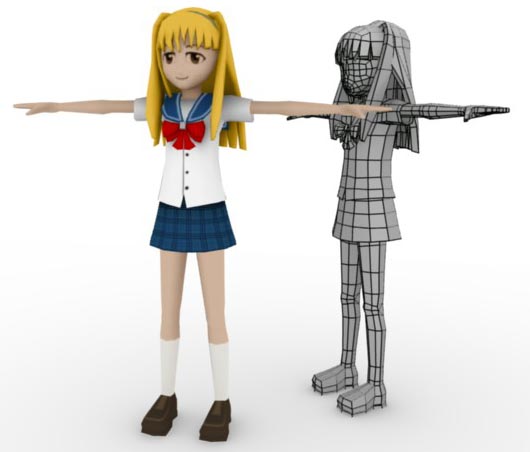 Model, UV, and Texture a Complete Manga Character in Blender €“ Day 1