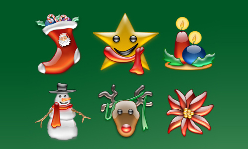 Merry Christmas Icons Set and Graphics Free Download 5 Merry Christmas Icons Set Xtal Icons