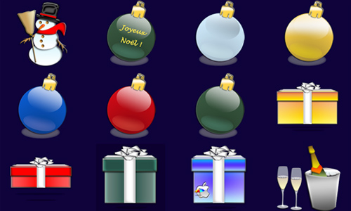 Merry Christmas Icons Set and Graphics Free Download 2 Merry Christmas Icons Set Joyeux Noel