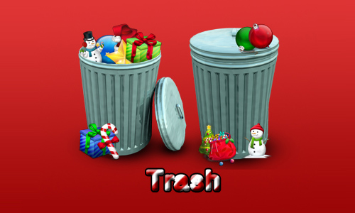 Merry Christmas Icons Set and Graphics Free Download 4 Merry Christmas Icons Set trash