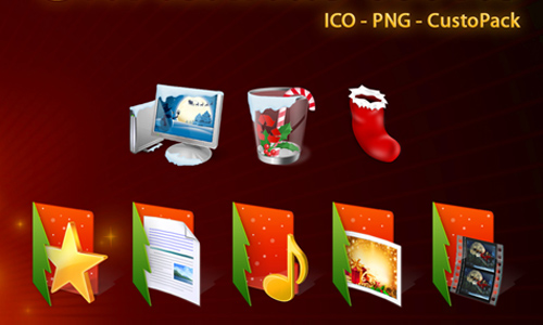 Merry Christmas Icons Set Christmas icons